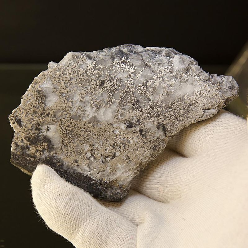 Native silver ore from Kongsberg, Norway,