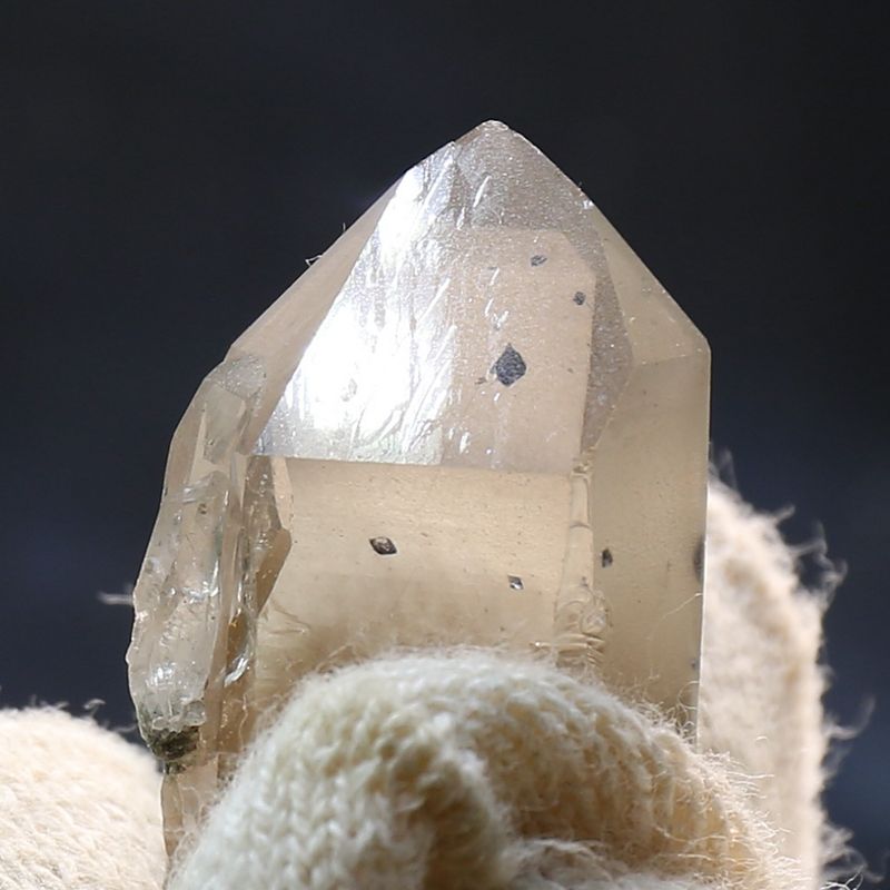 Clear citrine quartz with anatase inclusions Hardangervidda 